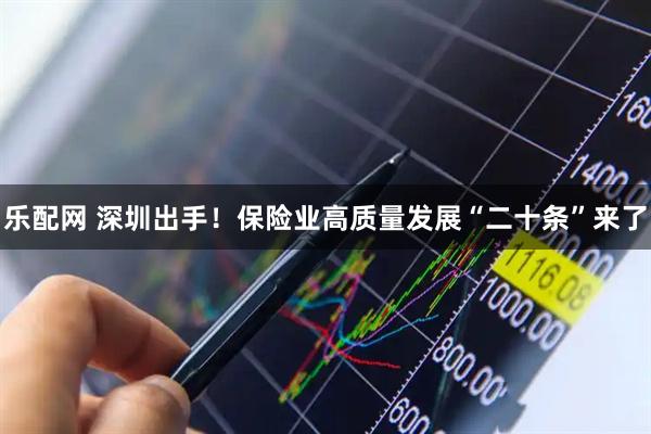 乐配网 深圳出手！保险业高质量发展“二十条”来了