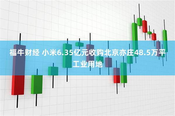 福牛财经 小米6.35亿元收购北京亦庄48.5万平工业用地
